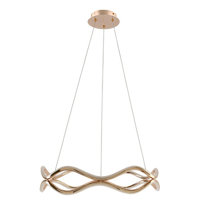 Lampa wisząca Vave LED złota do salonu średnica 50 cm 28W 3000K