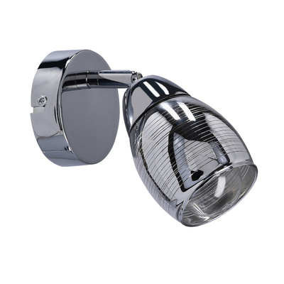 Kinkiet Milton regulowany metalowy chrom do salonu nad lustro E14