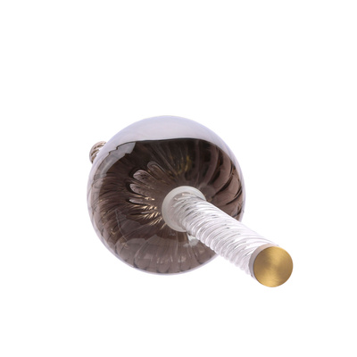 Lampa wisząca Kelly szklana złota z kloszem dymionym LED 8W 2700K do salonu