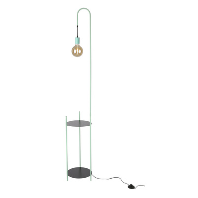 Lampa podłogowa Walk z półką do salonu 1-punktowa metalowa