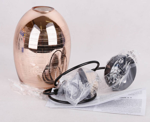 Lampa wisząca Marina szklany klosz miedziany do salonu 1-punktowa E27