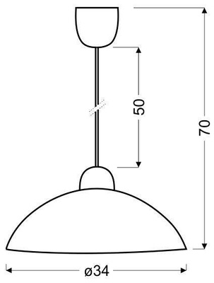 Lampa wisząca Kamila szklana żółta do jadalni pojedyncza E27