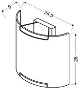 Plafon Edgar kwadratowy biały do łazienki i kuchni 24 cm E27