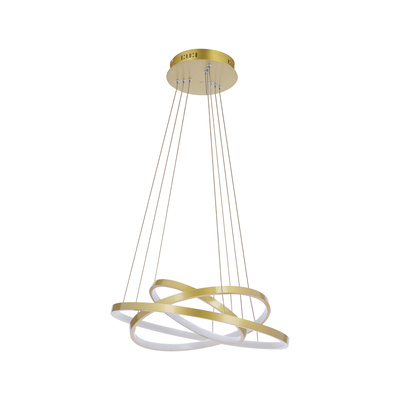 Lampa wisząca Lune złota LED 60W okrągła 50 cm nowoczesna