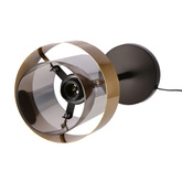 Lampka nocna Spiega szklana metalowa czarny mosiądz E27