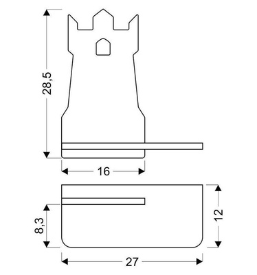Kinkiet Tower dziecięcy z półką LED zintegrowany 5W 4000K czarny
