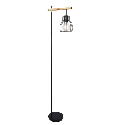 Lampa podłogowa Bernita z kloszem do salonu 1-punktowa metalowa