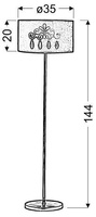 Lampa podłogowa DECOR z abażurem do salonu 1-punktowa E27 Candellux