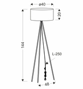 VANTI  lampa podłogowa złoty 1x40W E27 abażur limonkowy