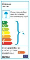 Kinkiet Clear szklany regulowany do salonu srebrny G9 Candellux