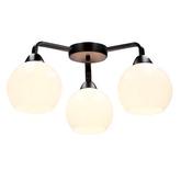 Lampa sufitowa Caldera ze szklanymi kloszami 3-punktowa do kuchni