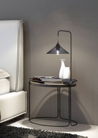 Lampka nocna Kiruna metalowa czarna nowoczesna E27