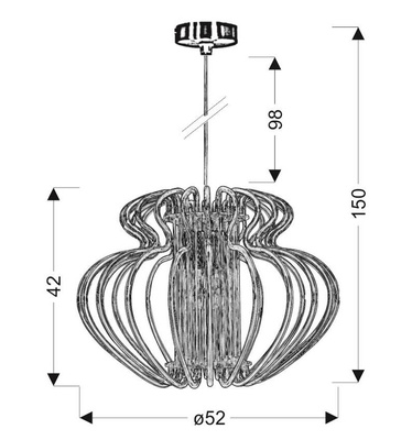 Lampa wisząca Imperia czerwona nowoczesna do salonu pojedyncza E27