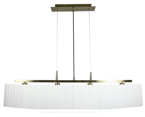 Lampa wisząca Berg potrójna z abażurem białym do salonu 4xE14 metal tkanina