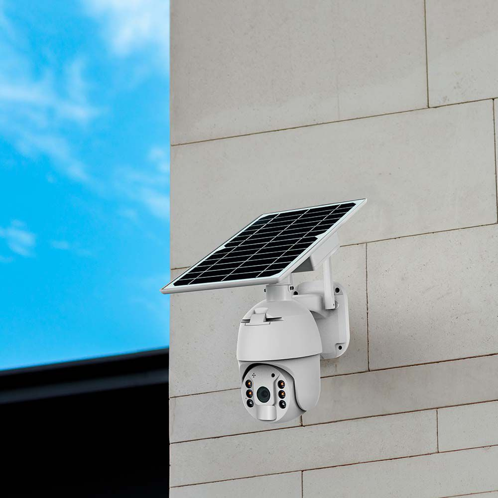 1080P Kamera zewnętrzna WiFi SMART z panelem solarnym / Sensor / IP65 / biała
