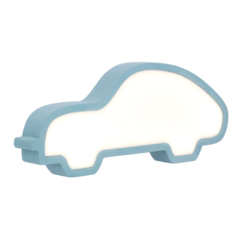 Lampka Car do pokoju dziecięcego nocna LED zintegrowana niebieska