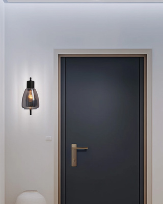 MOLDO lampa kinkiet 1x40W E27 klosz dymiony 21-35097