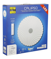 Plafon LED Calipso okrągły biały 38,5 cm zmienna barwa światła 2800-6500K z pilotem