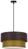 Lampa wisząca z abażurem Arezzo czarna z oliwkowym do salonu