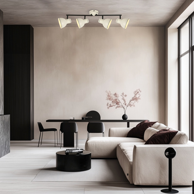 Lampa sufitowa Zumba reflektor regulowana 4-punktowa do salonu