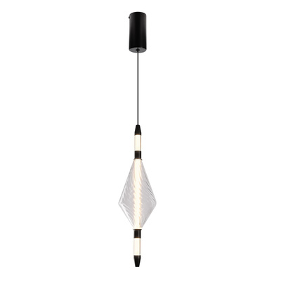 Lampa wisząca Vita szklana złota pojedyncza LED 2700K do salonu