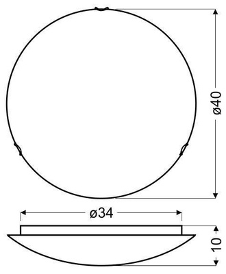 Plafon Spring okrągły czerwony 40 cm do kuchni łazienki korytarza E27