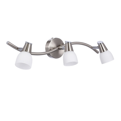 Lampa sufitowa SELIA listwa ze szklanymi kloszami regulowana 3-punktowa