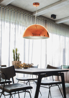 Lampa wisząca Amalfi metalowa kula do salonu miedziana 1xE27 Candellux
