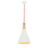 Lampa wisząca Robinson stożkowa biała do salonu 1xE27 nowoczesna