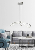 Lampa wisząca Slash srebrna regulowana LED do salonu Candellux