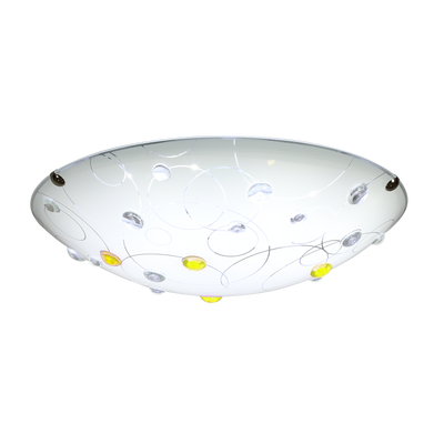 Plafon Floki okrągły biały 30 cm do salonu kuchni łazienki E27
