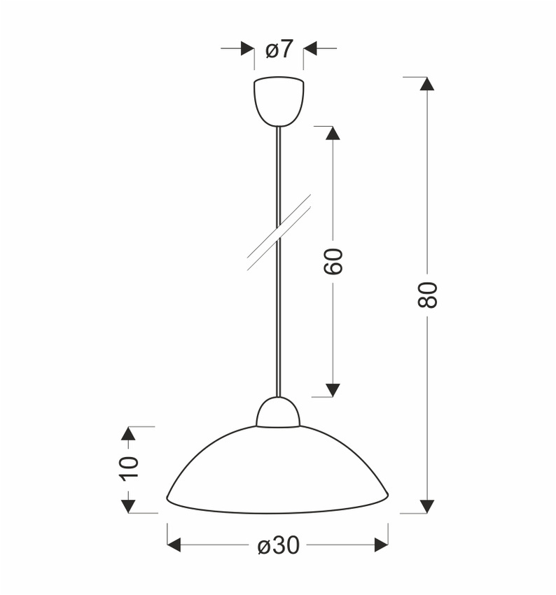 Lampa wisząca Alcara szklana z białym kloszem z wzorem do salonu E27