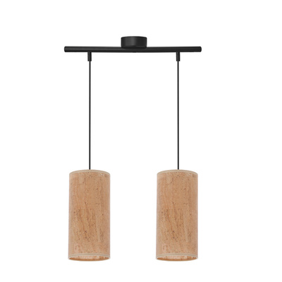 Lampa wisząca z abażurami Aragona korkowa podwójna nad stół E27