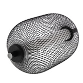 Lampa wisząca druciana PUMA z podłużnym kloszem 15 x 30 cm – designerska lampa nad stół LED 3000K