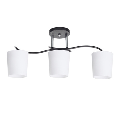 Lampa sufitowa Esnyr ze szklanymi kloszami 3-punktowa do salonu