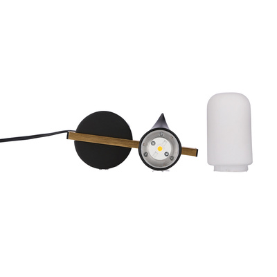 Lampka nocna Sakai Ledea metalowa LED czarna nowoczesna