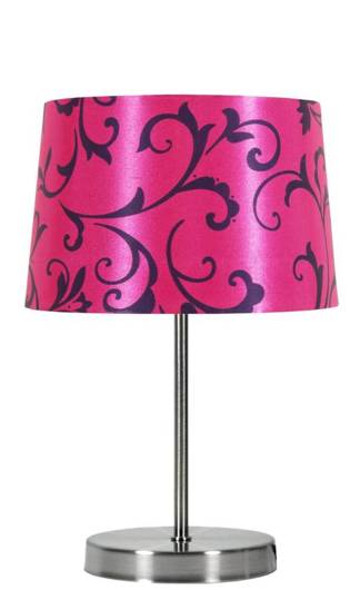 Lampka stołowa różowa/chrom Arosa 41-55866